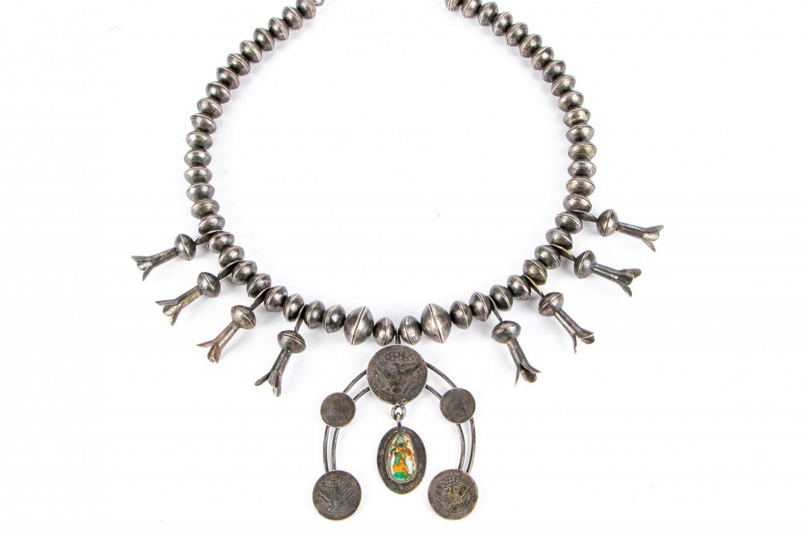 Squash Blossom Necklace with Coins Item #105346