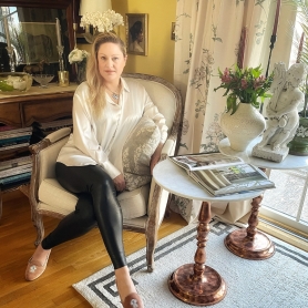 Leah Kroeber in her beautiful country French decor home | BRG