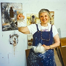 Artist Norma Flanagan in her studio | BRG