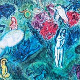 A small scale color print of a Marc Chagall painting entitled  | BRG