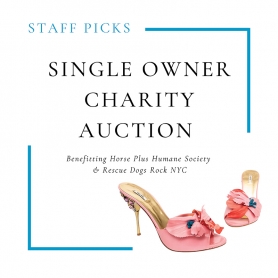 A pair of pink, blue, and coral open toed heels featured in the staff picks for BRG's Single Owner Charity Auction. | BRG