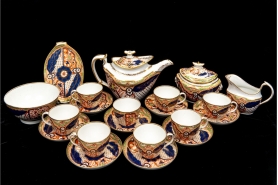 Spectacular 18th C. English Porcelain Tea Service | BRG