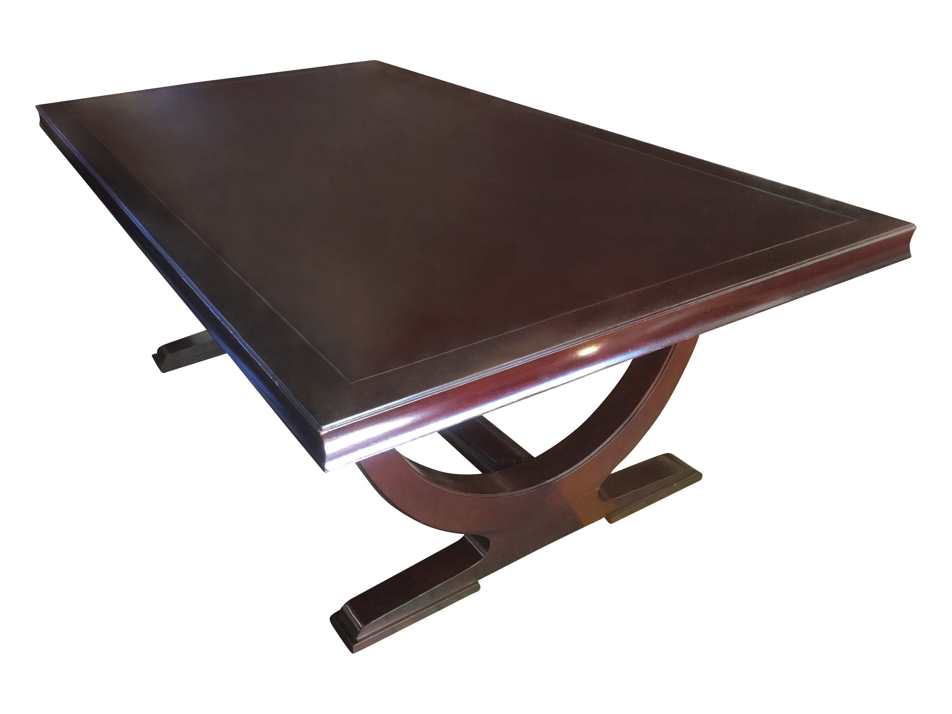 Dark mahogany dining deals table