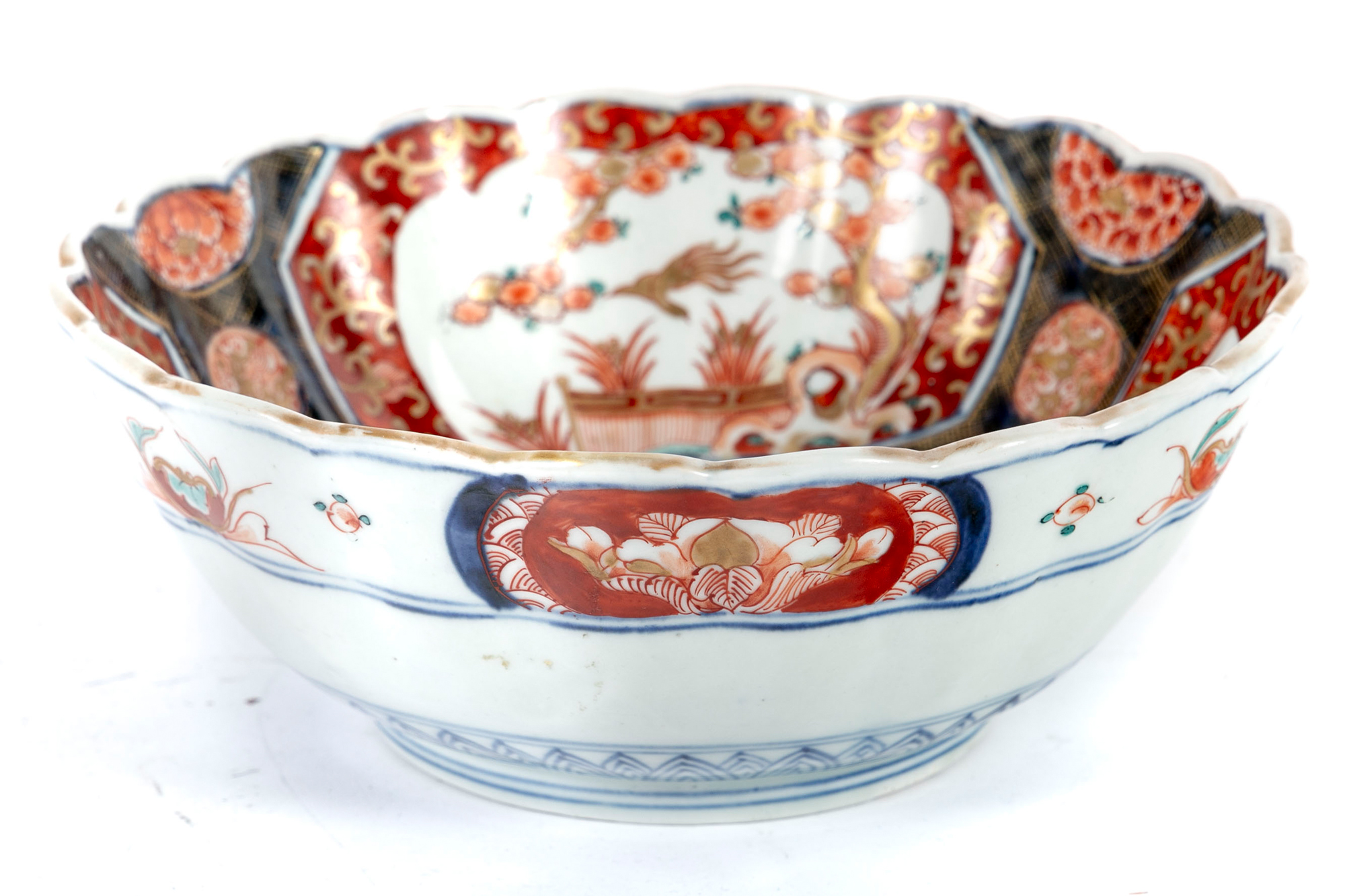Japanese Imari Scalloped Serving Bowl #297413 | Black Rock Galleries