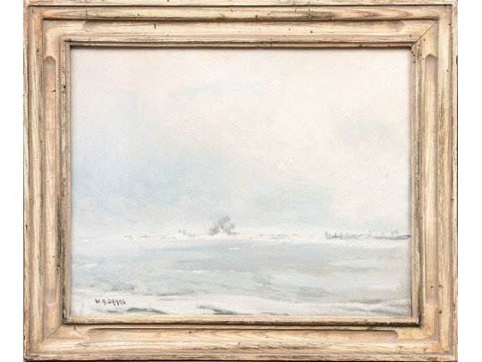 William A. Drake (1891-1979) Oil On Artist Board, Cold Spring NY, 1968