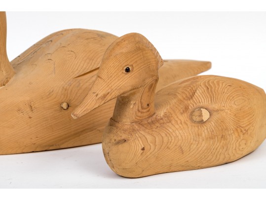 Two Carved Wood Decoys