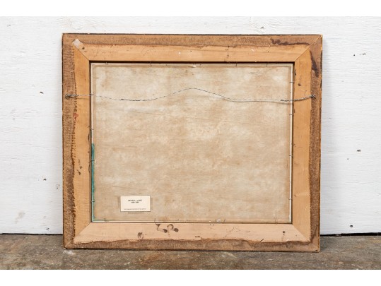 Arthur J. Laws (Am., 1894-1960, NY) Oil On Artist Board, Fishing Boats At Dock