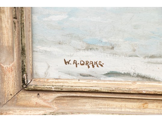 William A. Drake (1891-1979) Oil On Artist Board, Cold Spring NY, 1968