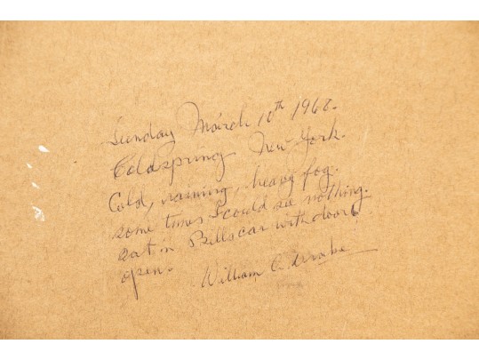 William A. Drake (1891-1979) Oil On Artist Board, Cold Spring NY, 1968