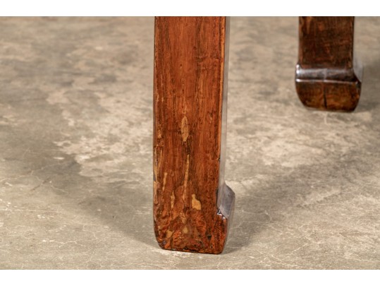 Chinese Carved Wood Throne Chair / Bench