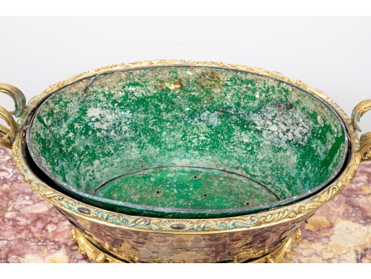 French Style Faux Boulle Work Gilt Bronze Jardiniere