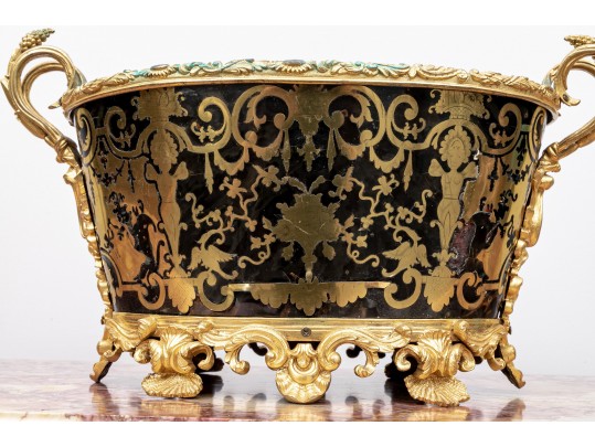 French Style Faux Boulle Work Gilt Bronze Jardiniere