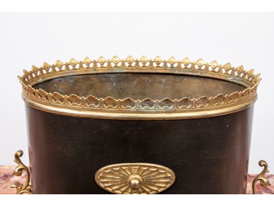 Vintage Decorative French Style Metal Jardiniere