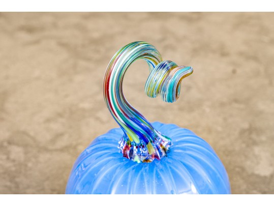 Collection Of Five Art Glass Pumpkins