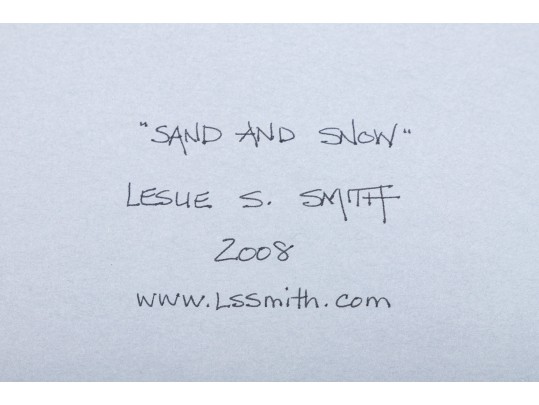 Leslie S. Smith, Contemporary Pastel On Paper, Shore Landscape In Winter