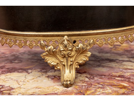 Vintage Decorative French Style Metal Jardiniere