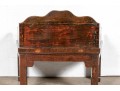 Chinese Carved Wood Throne Chair / Bench