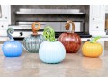Collection Of Five Art Glass Pumpkins