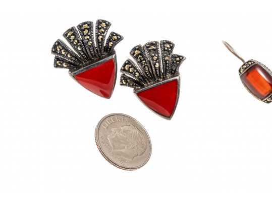 Lot Of Assorted Marcasite Motif Jewelry Pieces