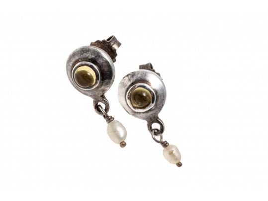 Lot Of Assorted Sterling Silver Cultured Freshwater Pearl Accented Jewelry Pieces