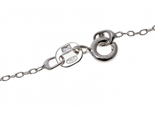 Charming Sterling Silver Black And White Diamond Ladybug Pendant