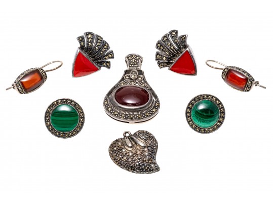 Lot Of Assorted Marcasite Motif Jewelry Pieces