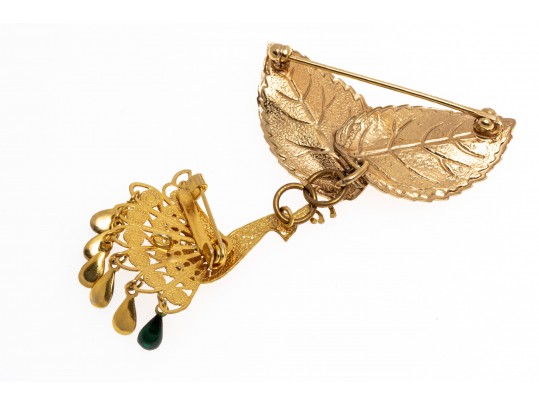 Fabulous Assorted Lot Of Costume Jewelry Brooches, Including Monet And Michael Golan