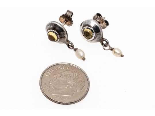 Lot Of Assorted Sterling Silver Cultured Freshwater Pearl Accented Jewelry Pieces