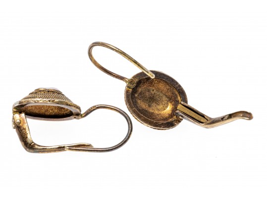 Lot Of Two Sterling Silver And Sterling And Brass Contemporary Drop Earrings