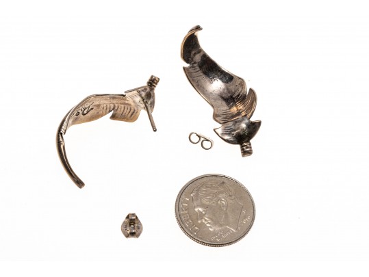 Lot Of Assorted Sterling Silver Bird And Feather Motif Jewelry