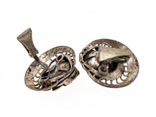 Lot Of Assorted Sterling Silver And Silver Plated Rose Motif Jewelry Pieces