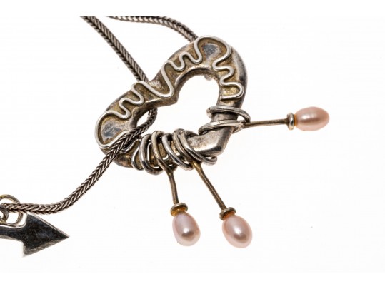 Lot Of Assorted Sterling Silver Cultured Freshwater Pearl Accented Jewelry Pieces