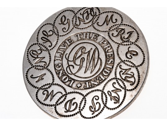 Lot Of Two Stieff Sterling Silver George Washington President Replica Pendants