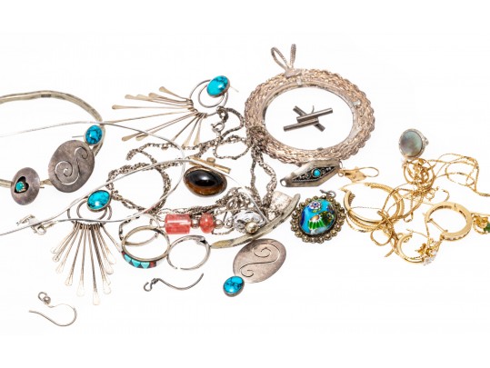 Sterling Silver And 14K Scrap Lot