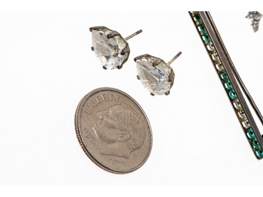 Lot Of Assorted Sparkling Sterling Silver And CZ Jewelry