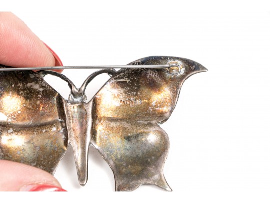 Wonderful Sterling Butterfly Brooch