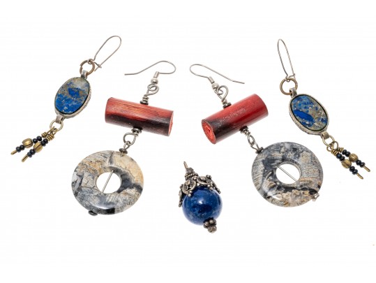 Fun Lot Of Assorted Contemporary Lapis, Sodalite And Agate Jewelry