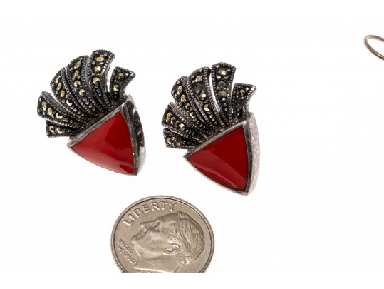 Lot Of Assorted Marcasite Motif Jewelry Pieces