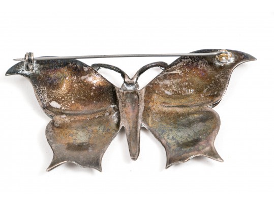 Wonderful Sterling Butterfly Brooch