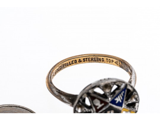 Group Of Stylish Gold Filled Jewelry With Gold Front Cufflinks