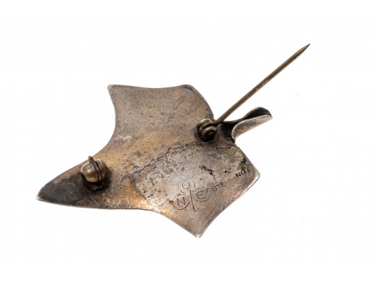 Lot Of Handsome Assorted Sterling Silver Leaf Motif Jewelry Pieces