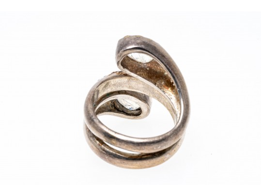 Lot Of Two Unique Sterling Jewelry Pieces Including A Labradorite Ring