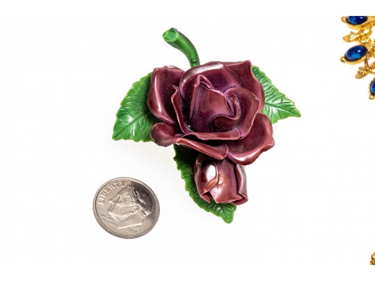 Fabulous Assorted Lot Of Costume Jewelry Brooches, Including Monet And Michael Golan