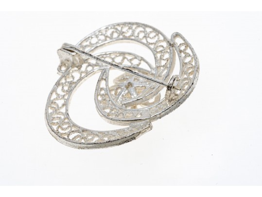 Lot Of Pretty Assorted Sterling Silver And Silver Plate Flower Motif Jewelry Pieces