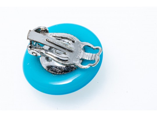 Beautiful Lot Of Three Blue And Green Toned Glass And Stone Jewelry Pieces