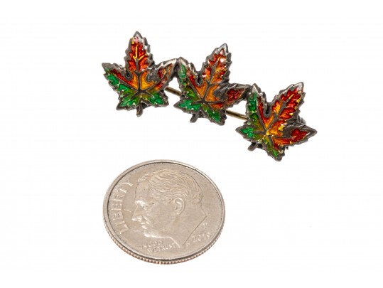 Lot Of Handsome Assorted Sterling Silver Leaf Motif Jewelry Pieces