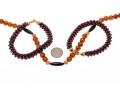 Lot Of Striking Amber Beads With A Pair Of Garnet Cluster Bead Bracelets