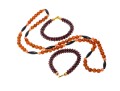 Lot Of Striking Amber Beads With A Pair Of Garnet Cluster Bead Bracelets