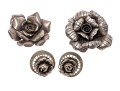 Lot Of Assorted Sterling Silver And Silver Plated Rose Motif Jewelry Pieces
