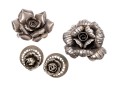 Lot Of Assorted Sterling Silver And Silver Plated Rose Motif Jewelry Pieces